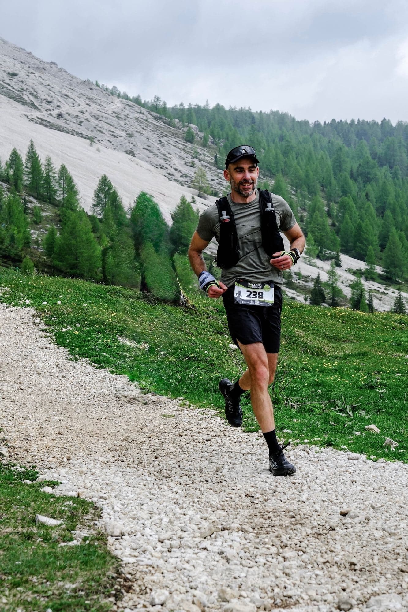 Massimo De Marco, Ultrathlete's founder, running a mountain trail race